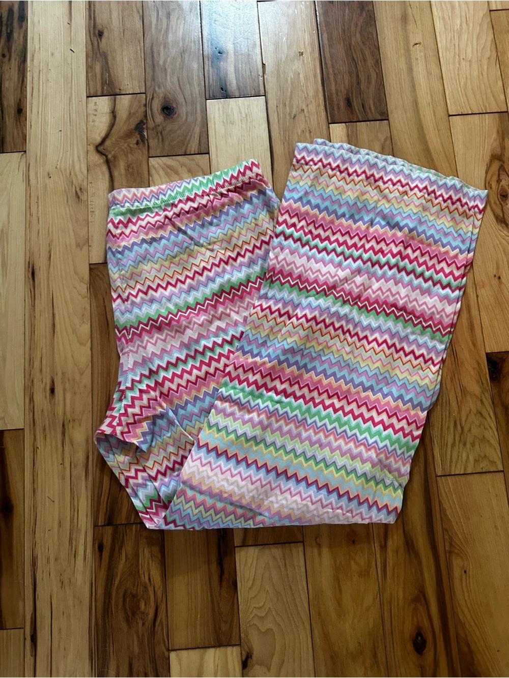 Womens m Multicolor Chevron Pajama Pants - cotton lightweight summer Sleepwear p